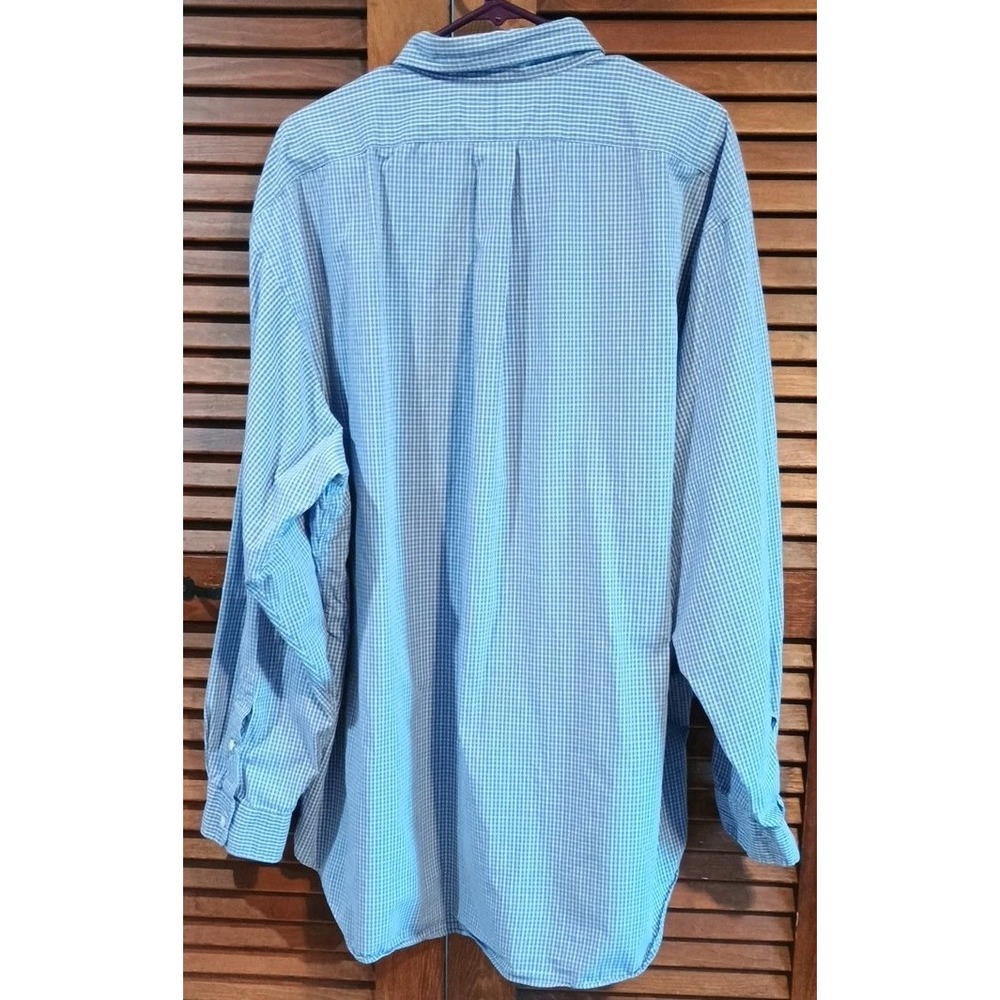 Ralph Lauren Blake Shirt Men Blue Green Plaid Button Down Long Sleeve Size XXL - Picture 4 of 5